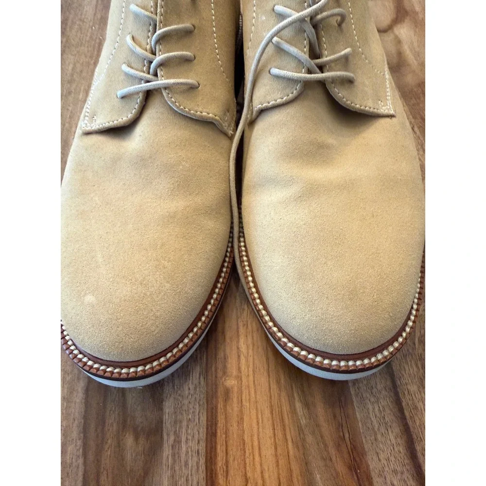 Simple Shoes Iconiclat Mens 8M Tan Suede Leather Oxford Derby Casual Shoes